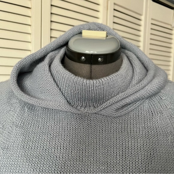 Novica Grey Alpaca Blend Poncho with Hood - steel grey one size - Picture 8 of 14